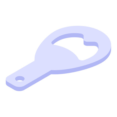 Small bottle opener icon, isometric styleの写真素材