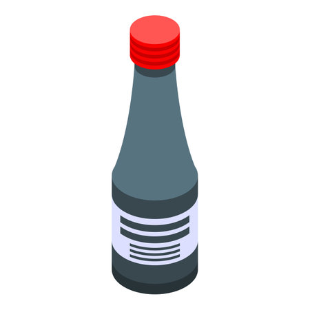 Medical syrup bottle icon, isometric styleの写真素材