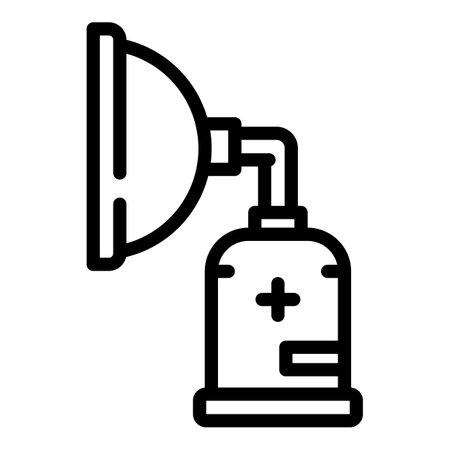 Anesthesia oxygen mask icon, outline styleの写真素材