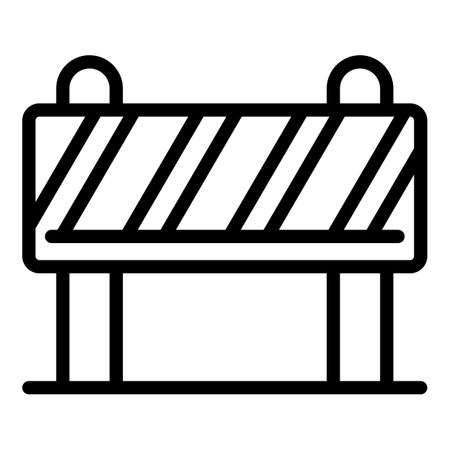 Construction barrier icon, outline styleの写真素材