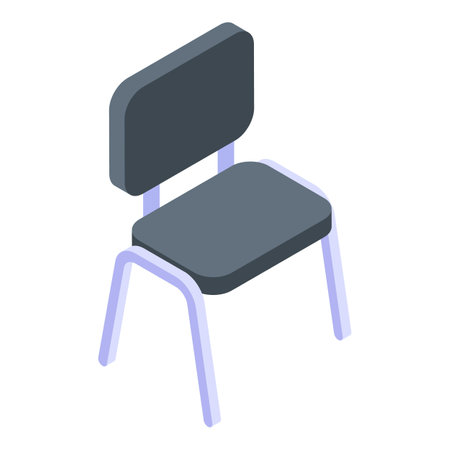 Office chair icon, isometric styleの写真素材
