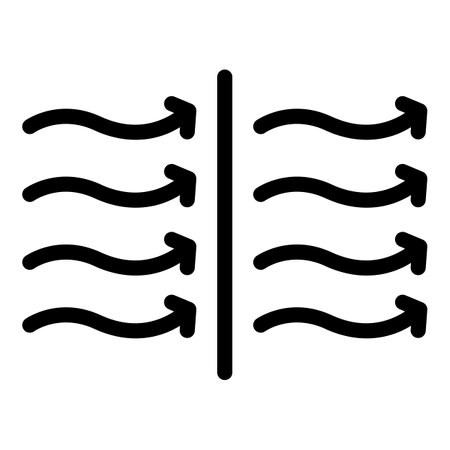 Wavy arrows of heat icon, outline styleの写真素材