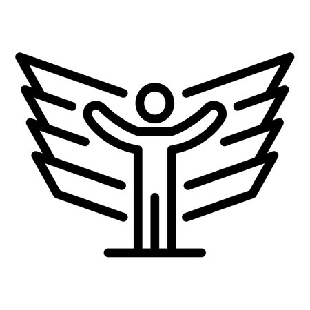 Excellence man icon, outline styleの写真素材