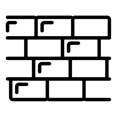 New brick wall icon, outline styleの写真素材