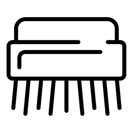 Brush shoe cleaning icon, outline styleの写真素材