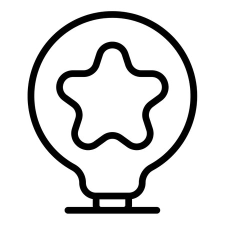 Star idea innovation icon, outline styleの写真素材