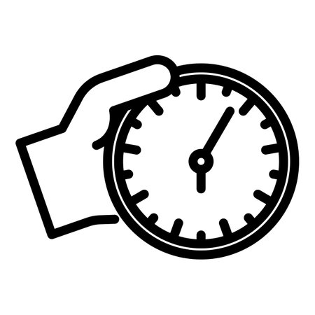 Take wall clock icon, outline styleの写真素材