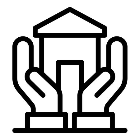 Care family home icon, outline styleの写真素材