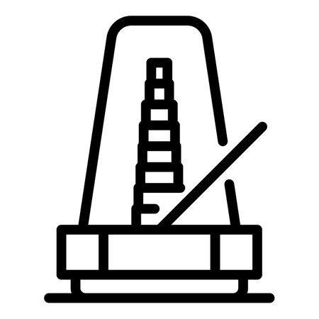 Mechanical metronome icon, outline styleの写真素材