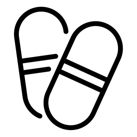 Dose capsule icon, outline styleの写真素材