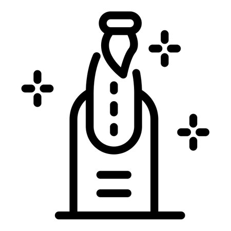 Nail gel icon, outline styleの写真素材