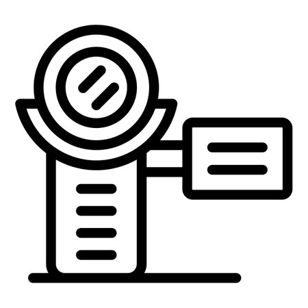 Video camera icon, outline styleの写真素材