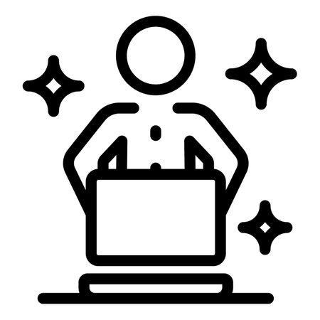 Public speaker icon, outline styleの写真素材