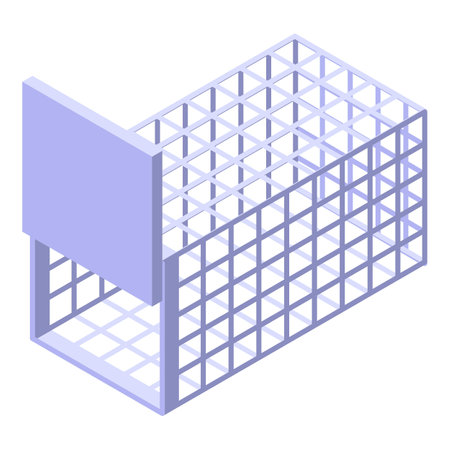 Trap cage icon, isometric styleの写真素材