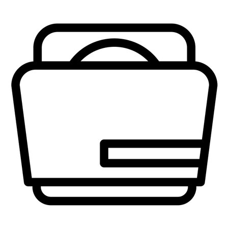 Audio folder icon, outline styleの写真素材