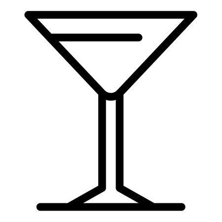 Martini glass icon, outline styleの写真素材