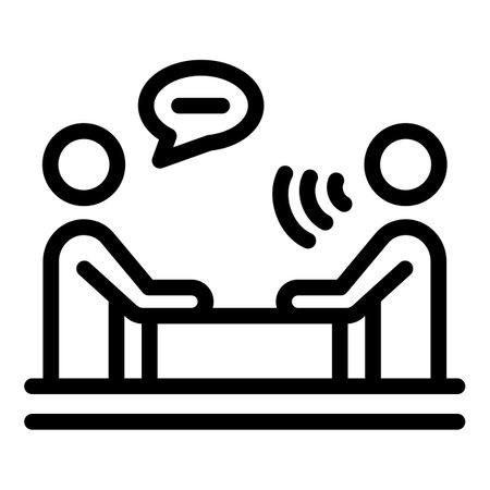 Medical consultation icon, outline styleの写真素材