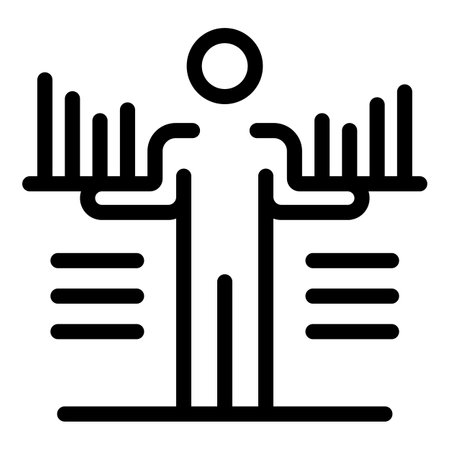 Recruiter graph chart icon, outline styleの写真素材