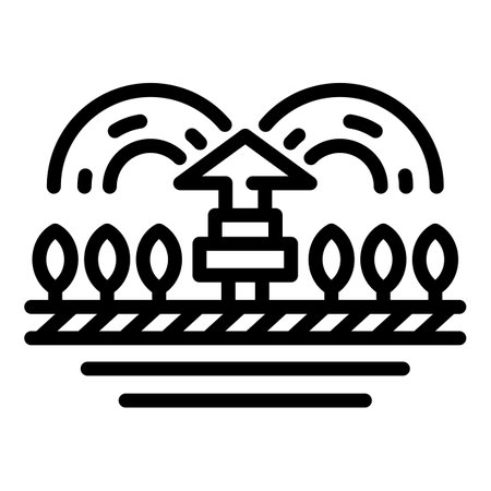 Garden irrigation icon, outline styleの写真素材