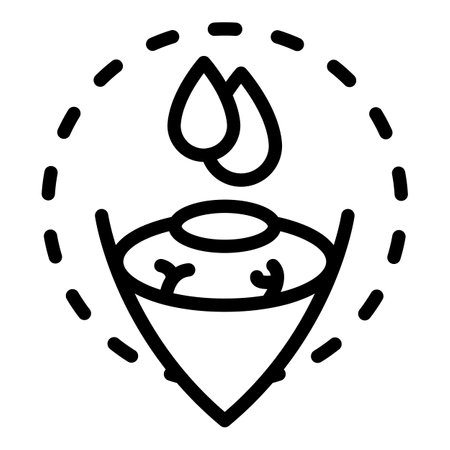 Eye drops icon, outline styleの写真素材