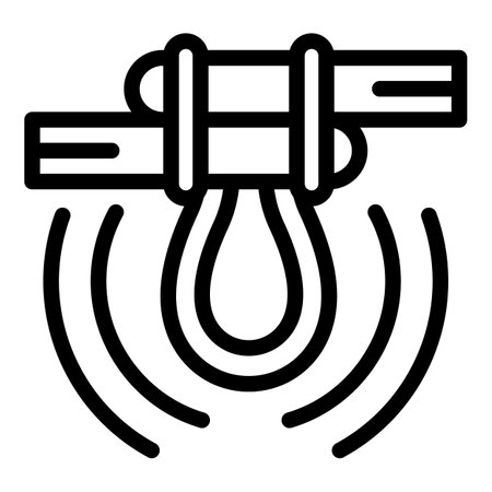 Climbing loop icon, outline styleの写真素材
