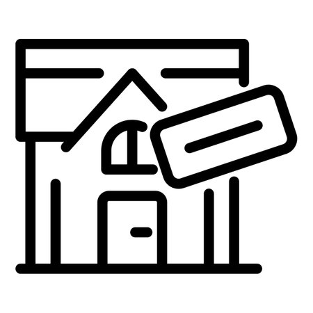 Real estate advertising icon, outline styleの写真素材