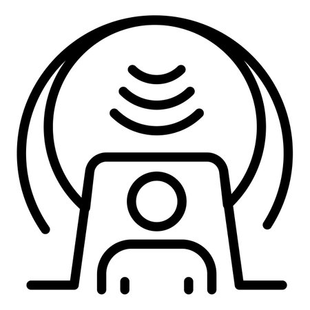 MRI testing icon, outline styleの写真素材