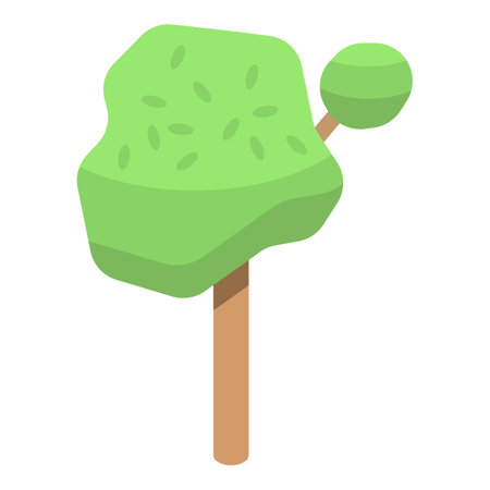 Garden tree icon, isometric styleの写真素材