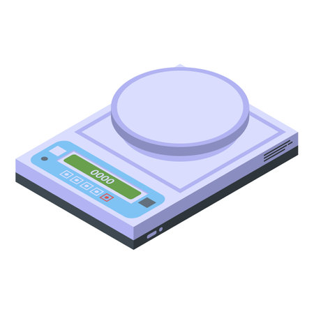 Electronic scales icon, isometric styleの写真素材