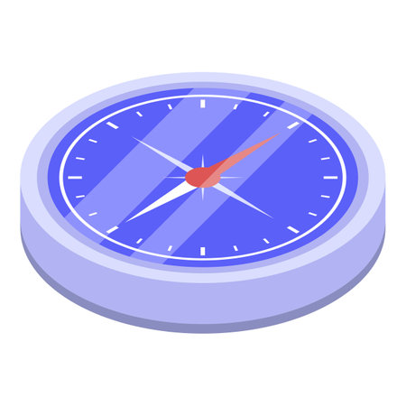 Compass icon, isometric styleの写真素材