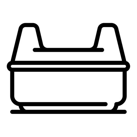 Dog travel box icon, outline styleの写真素材