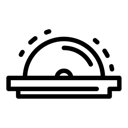 Meat circular blade icon, outline styleの写真素材
