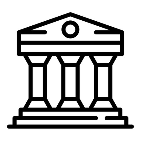 Court house icon, outline styleの写真素材