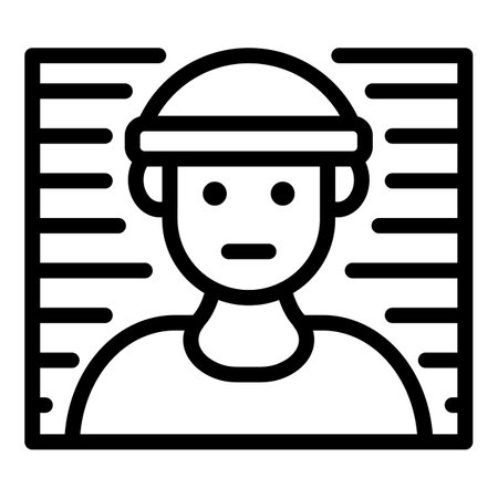 Prison foto line icon, outline styleの写真素材