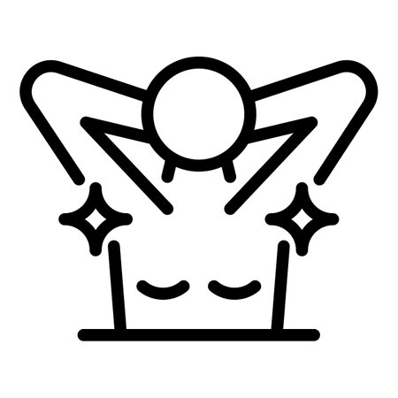 Clean armpits icon, outline styleの写真素材