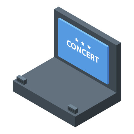 Concert scene icon, isometric styleの写真素材