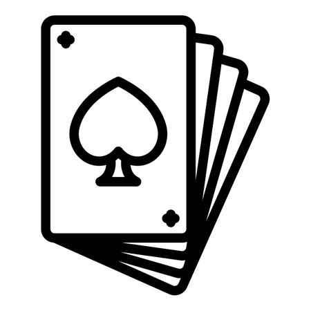 Poker casino cards icon, outline styleの写真素材