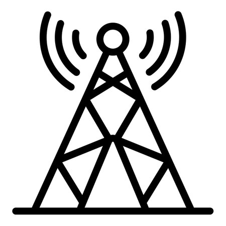 Radio tv tower icon, outline styleの写真素材