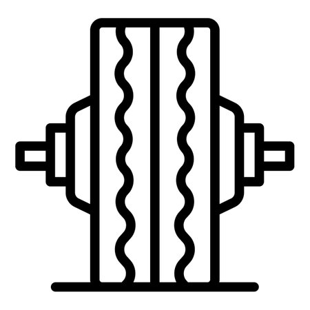 Truck tire fitting icon, outline styleの写真素材