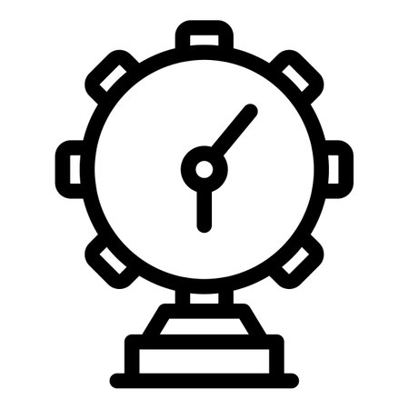 Air compressor gauge icon, outline styleの写真素材