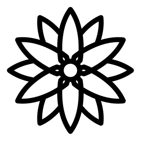 Pointed blades rotator icon, outline styleの写真素材