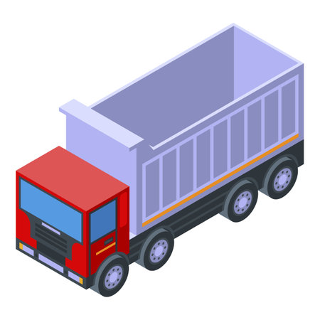 Transport tipper icon, isometric styleの写真素材