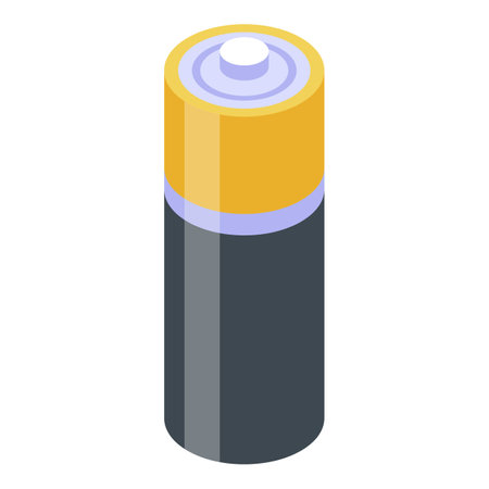 Radio battery icon, isometric styleの写真素材