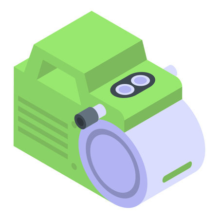 Tank air compressor icon, isometric styleの写真素材