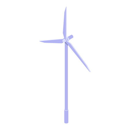 Wind turbine icon, isometric styleの写真素材