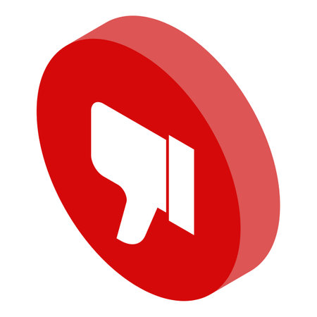 Dislike reputation icon, isometric styleの写真素材