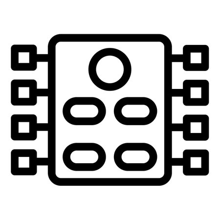 Data smart scales icon, outline styleの写真素材