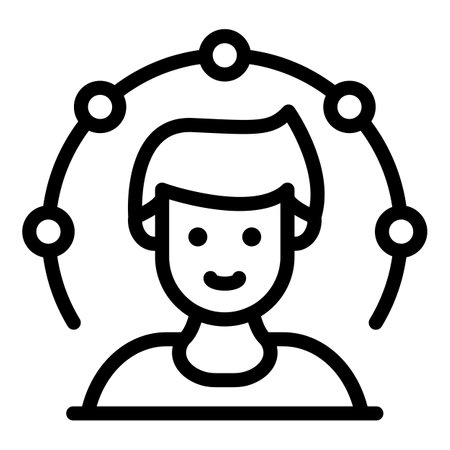 Advisory broker icon, outline styleの写真素材