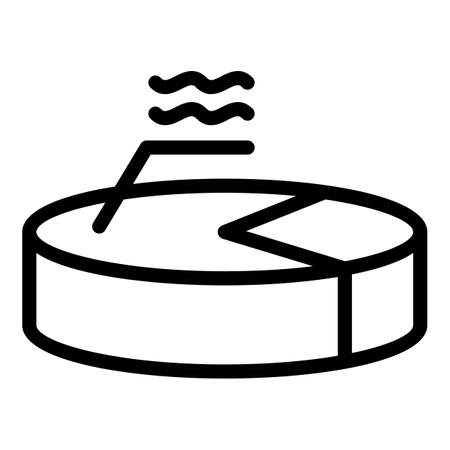 Finance pie chart icon, outline styleの写真素材