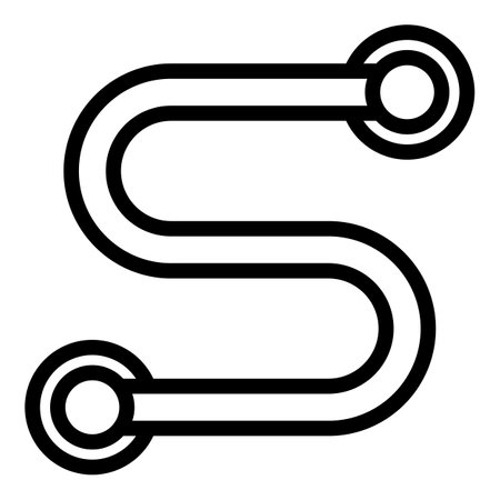 Heated rail snake icon, outline styleの写真素材